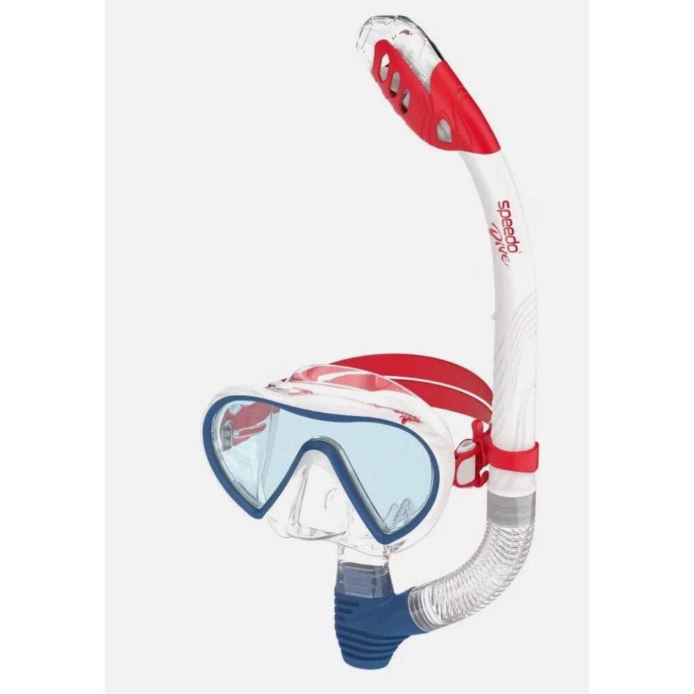 Speedo Adult Expedition Mask Snorkel Set With Dry Top Snorkel & Comfort Fit Ages